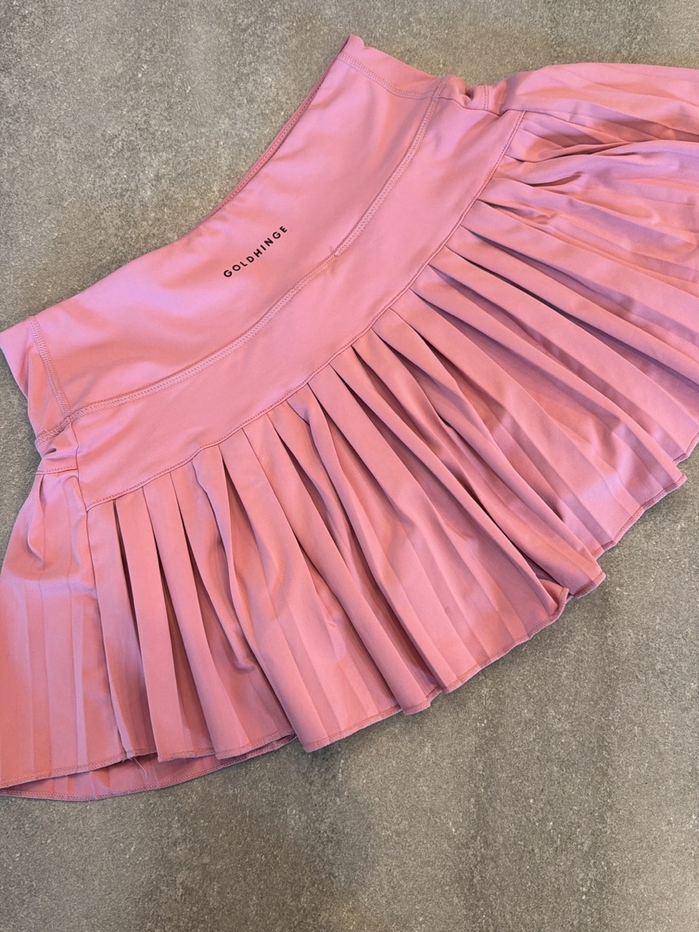 Goldhive Pink Pleated Tennis Mini Skirt